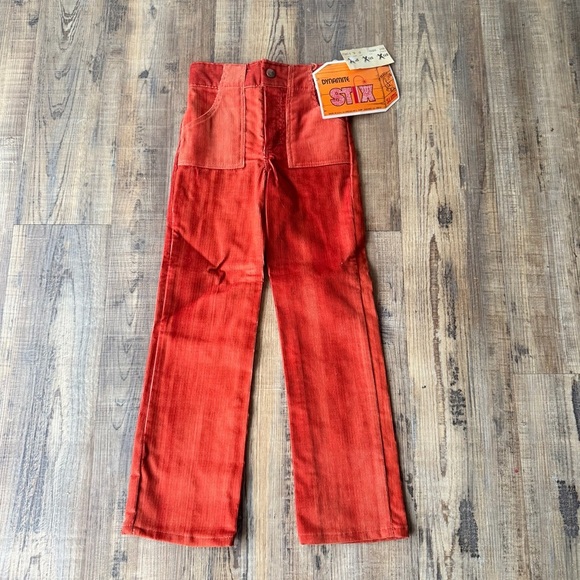 Dynamite Stix Other - Vintage 70s DYNAMITE STIX Rust Orange Corduroy Pants Children’s Size 6 NWT